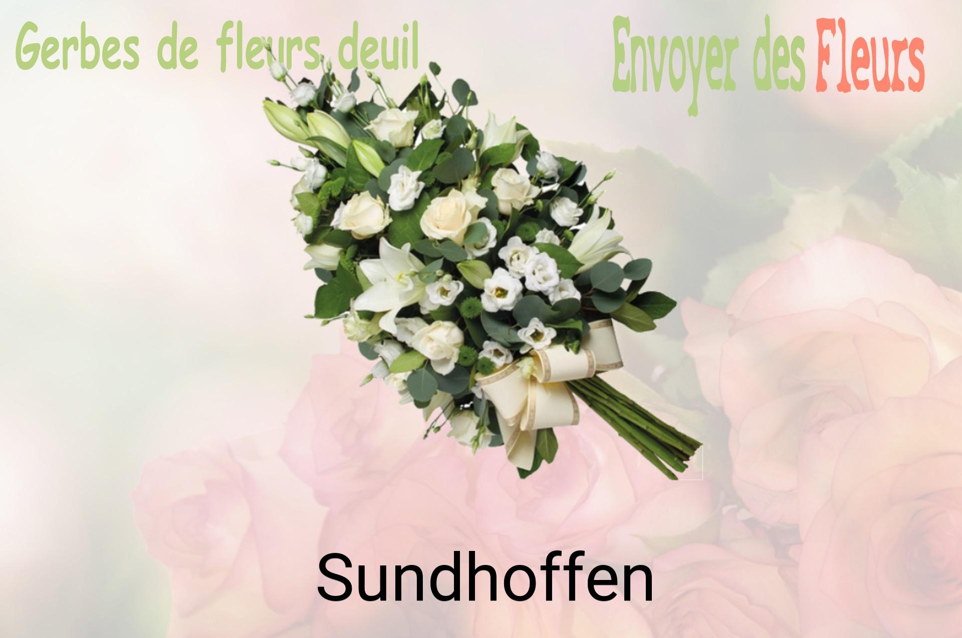Gerbe de fleurs de deuil livrée à Sundhoffen